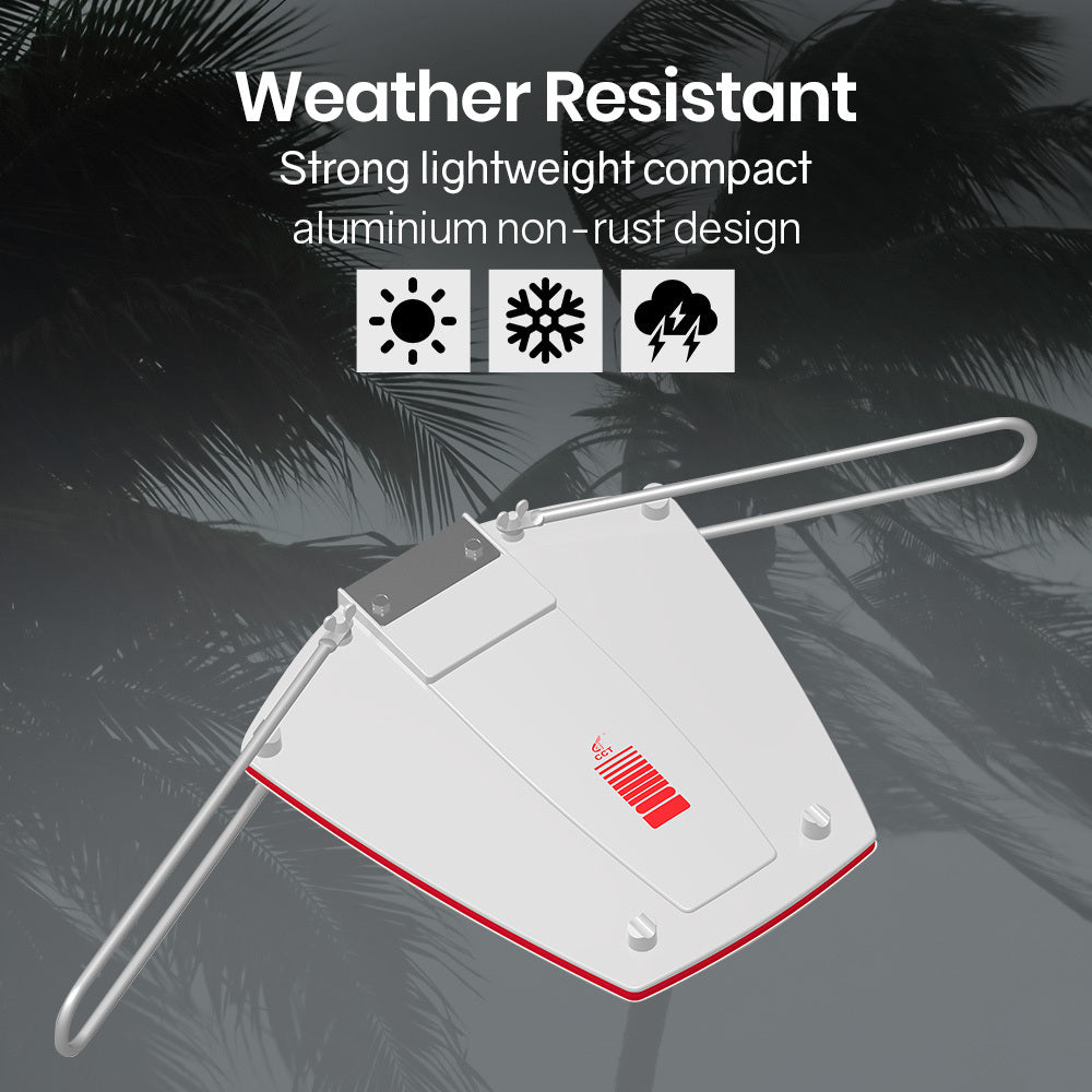 Outdoor 360° Rotating Digital TV Antenna with Signal Booster & Remote Control