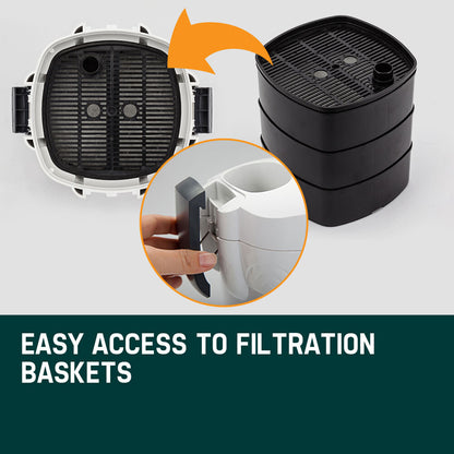 External Aquarium Canister Filter Pump 1.25m³/h for Freshwater & Saltwater Tanks