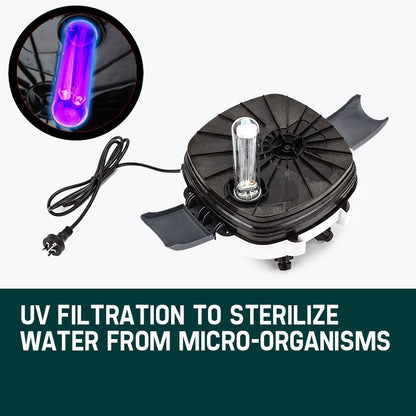 External Aquarium Canister Filter & Pump with UV Light - 1850 L/h (1.85 m³/h)