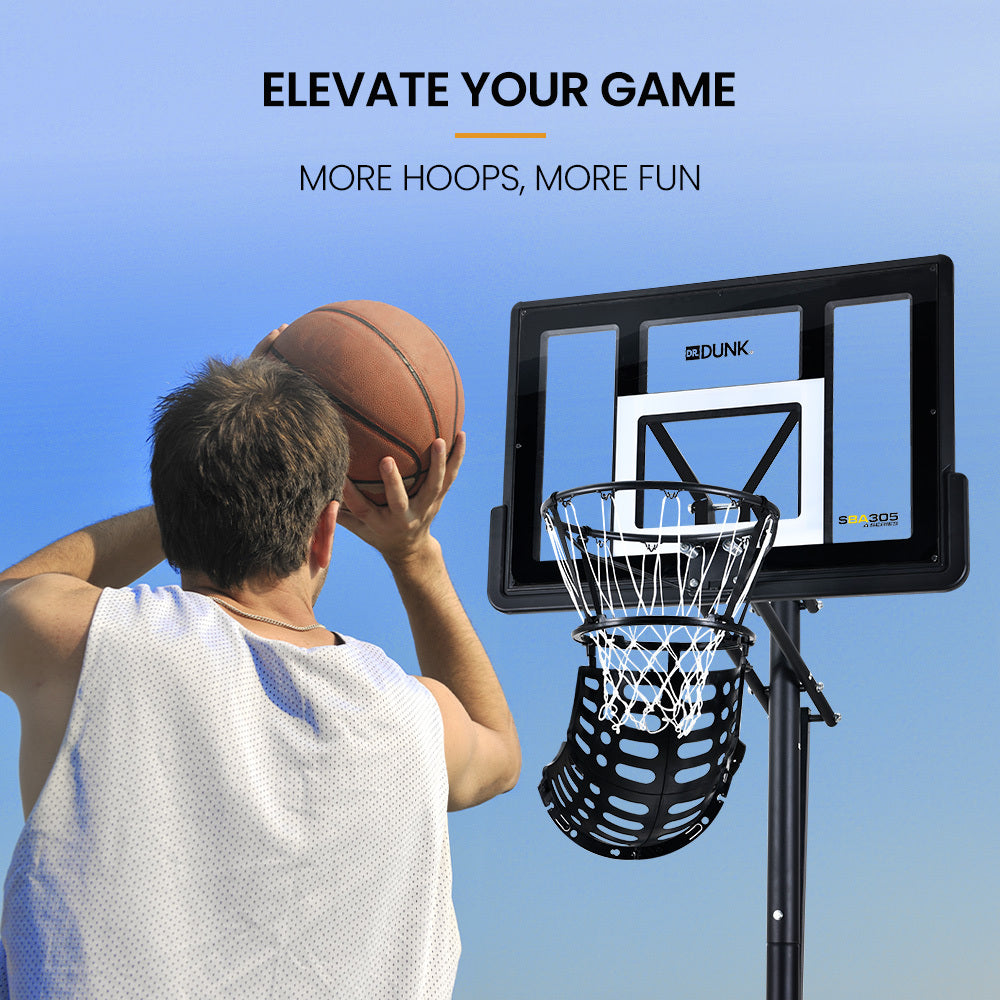 360° Basketball Return System with Universal Attachment for All Skill Levels