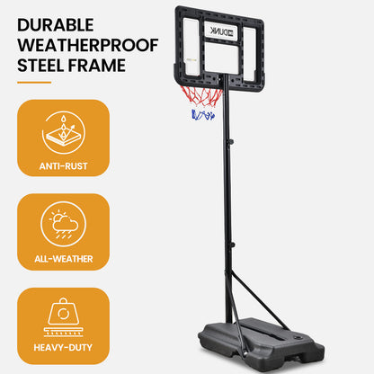 Portable Kids Basketball Hoop Stand with Adjustable Height 1.15m to 1.60m