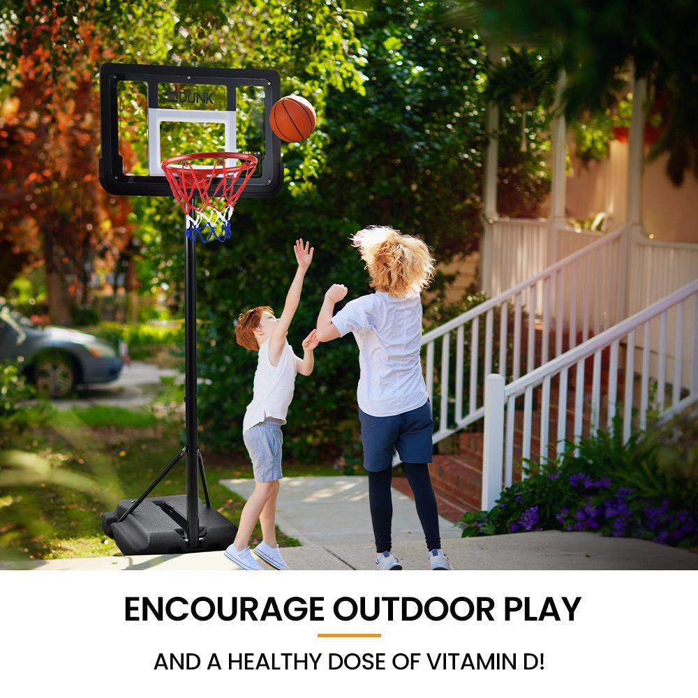 Portable Kids Basketball Hoop Stand with Adjustable Height 1.15m to 1.60m