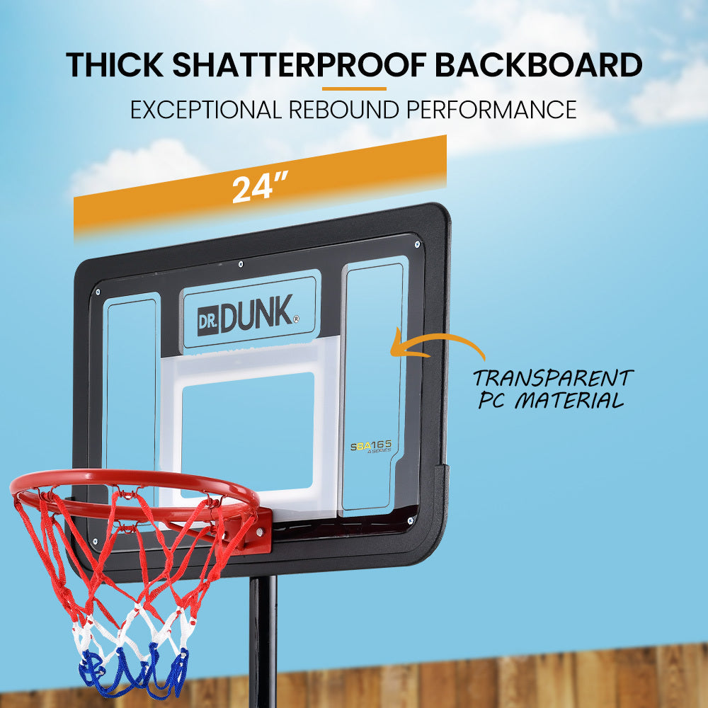 Portable Kids Basketball Hoop Stand with Adjustable Height 1.15m to 1.60m