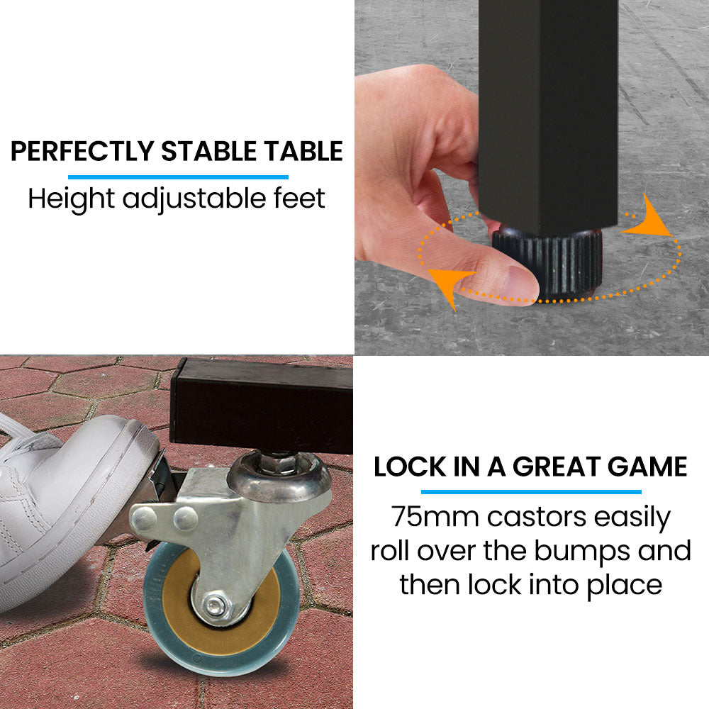 Premium Outdoor Table Tennis Table with 4 Player Set and TrueBounce Surface