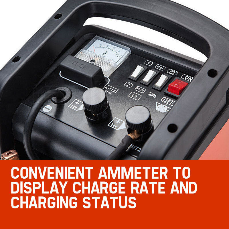 280P Multi-Function Battery Charger: 280A Jump Starter for 12V/24V Vehicles