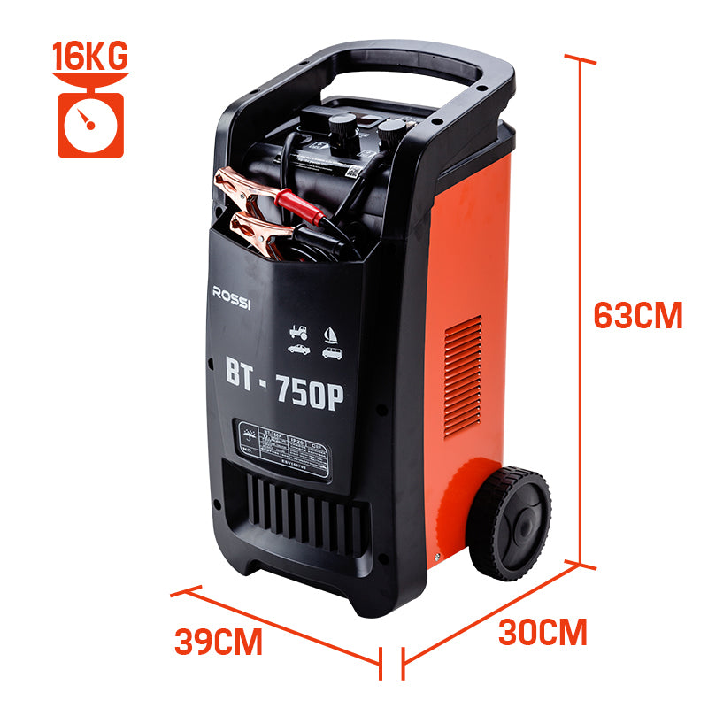 750A Battery Charger & Jump Starter, 12V/24V for ATV, Boat, Truck, Tractor