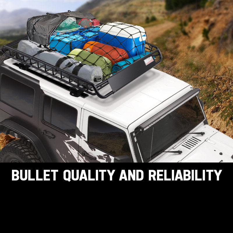 Universal Roof Rack Basket - Steel Cargo Carrier for Outdoor Adventures