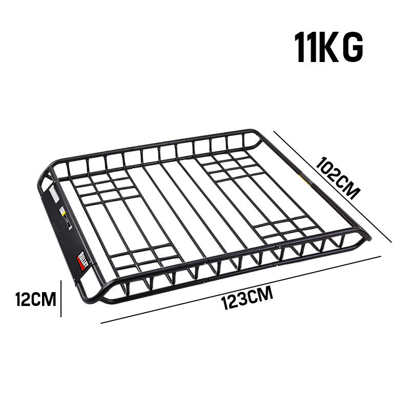 Universal Roof Rack Basket - Steel Cargo Carrier for Outdoor Adventures
