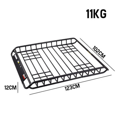 Universal Roof Rack Basket - Steel Cargo Carrier for Outdoor Adventures