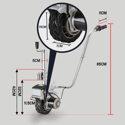 Electric Motorised Jockey Wheel with 350W Power for Caravan, Trailer, Boat