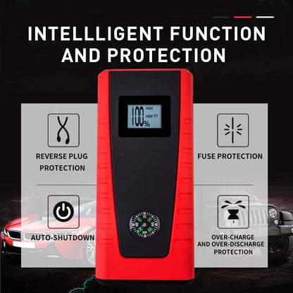 Portable 12V Jump Starter Powerbank with LED Torch and USB Charging Ports