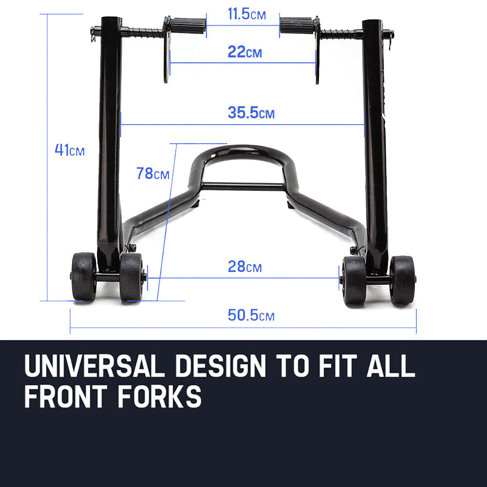 Heavy-Duty Motorcycle Front Stand with Adjustable Arms, 0.2m Capacity