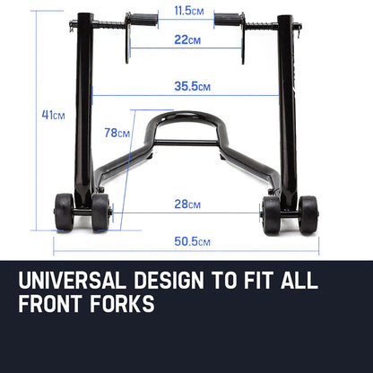 Heavy-Duty Motorcycle Front Stand with Adjustable Arms, 0.2m Capacity