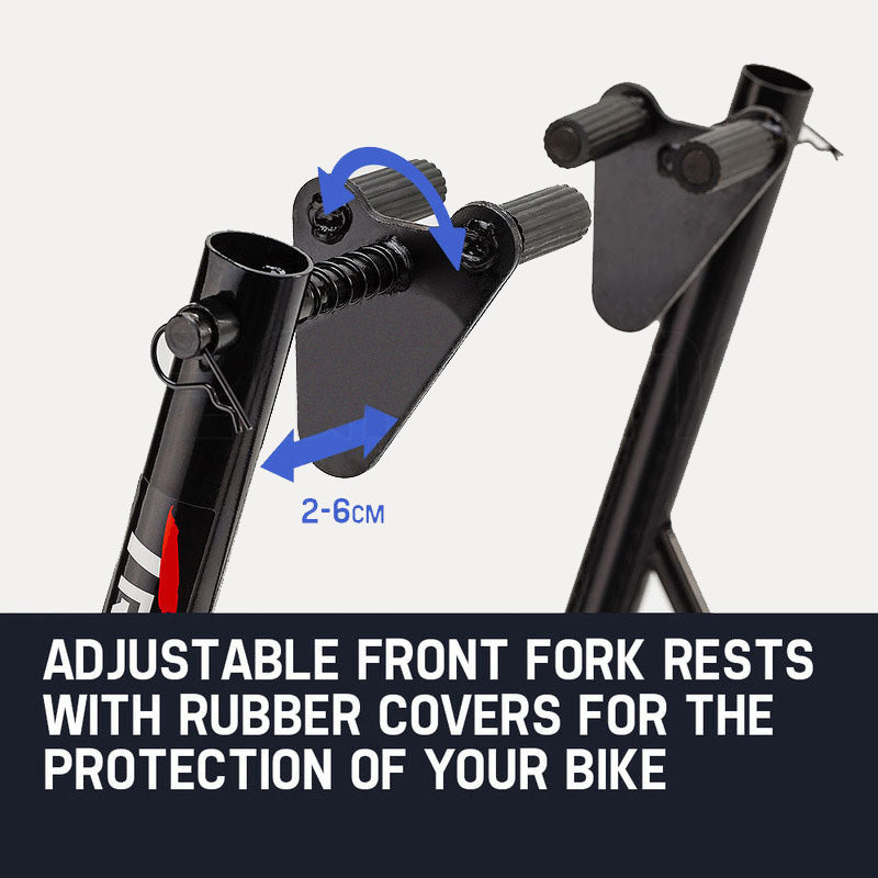 Heavy-Duty Motorcycle Front Stand with Adjustable Arms, 0.2m Capacity