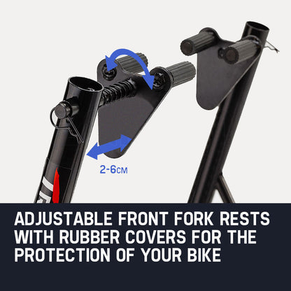 Heavy-Duty Motorcycle Front Stand with Adjustable Arms, 0.2m Capacity