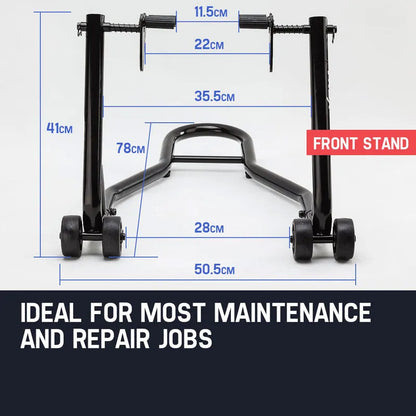 Heavy-Duty Motorbike Lift Stands with 0.81m Steel Tubing, 400kg Capacity