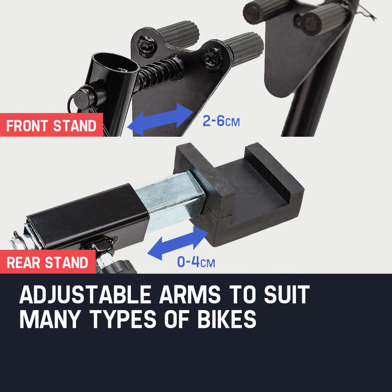 Heavy-Duty Motorbike Lift Stands with 0.81m Steel Tubing, 400kg Capacity