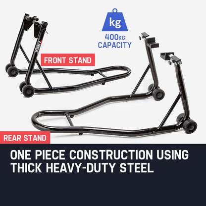 Heavy-Duty Motorbike Lift Stands with 0.81m Steel Tubing, 400kg Capacity