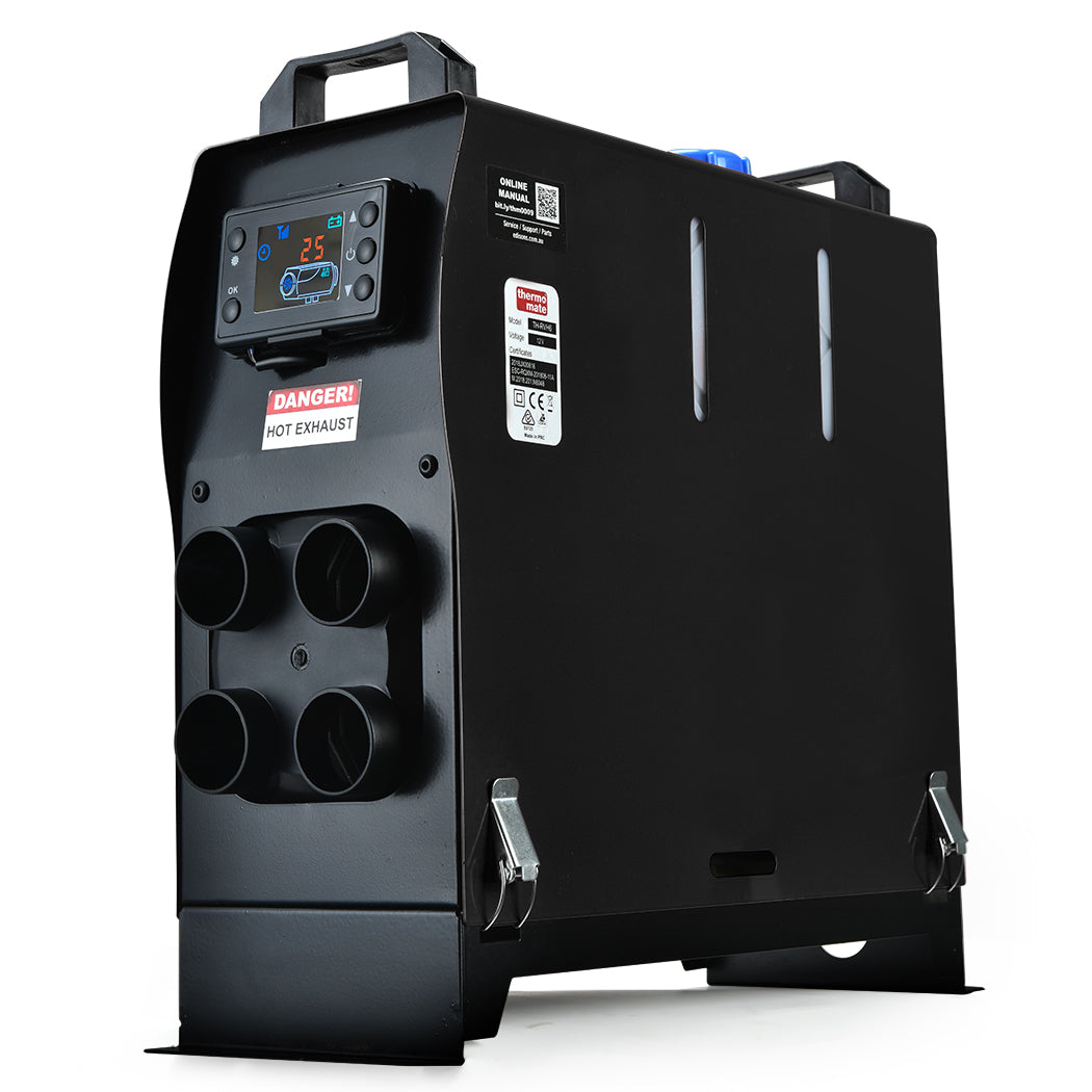12V 5kW Diesel Air Heater for Caravan Camper Trailer Van - Black