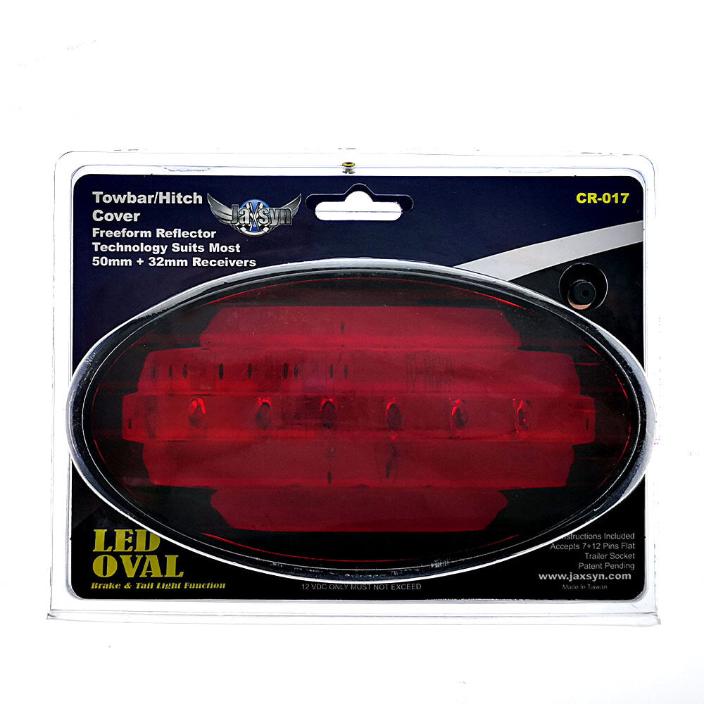 LED Towbar Hitch Cover with Reflector and Brake Light Function, 0.66m Length