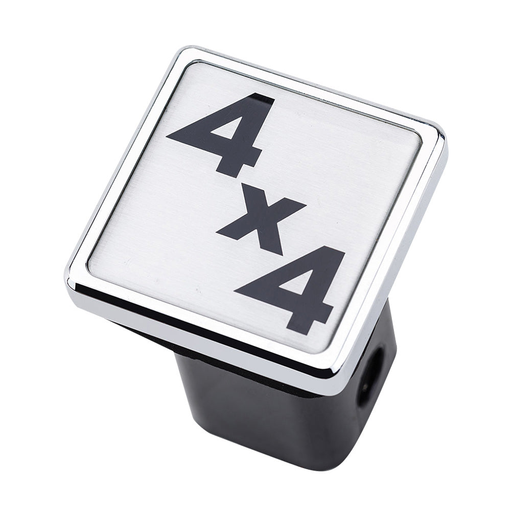 4x4 Towbar Hitch Cover - Chrome Zinc Die Cast with Foam Gasket