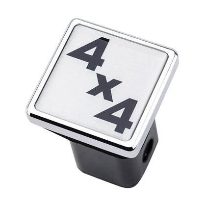 4x4 Towbar Hitch Cover - Chrome Zinc Die Cast with Foam Gasket
