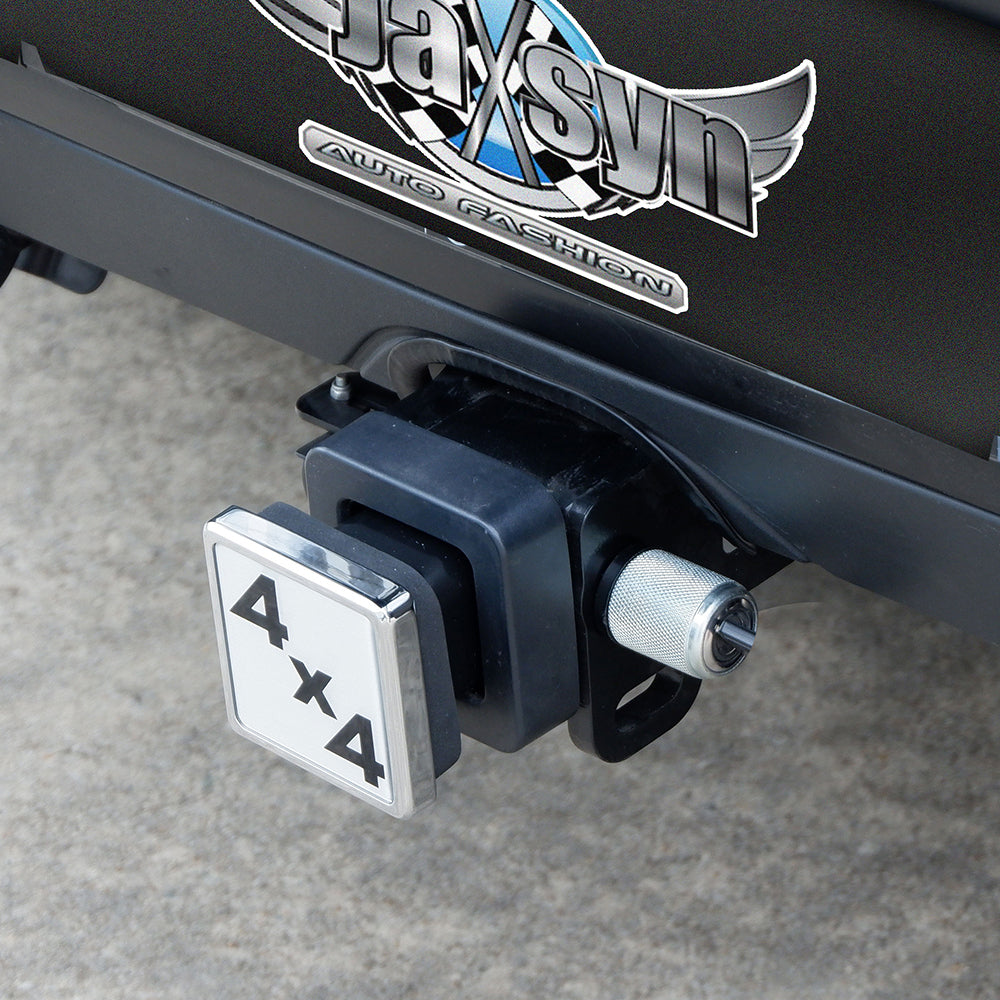 4x4 Towbar Hitch Cover - Chrome Zinc Die Cast with Foam Gasket