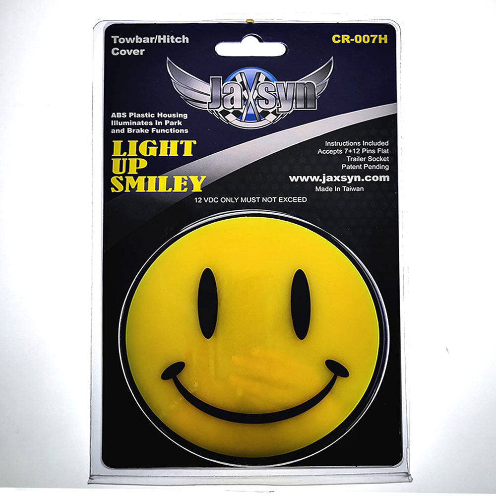 Smiley Face Light-Up Towbar Hitch Cover with Brake Light Function