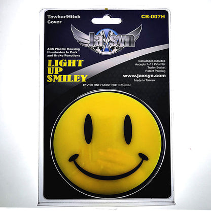 Smiley Face Light-Up Towbar Hitch Cover with Brake Light Function