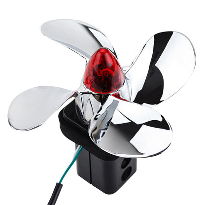 Chrome Propeller Hitch Cover with LED Brake Light and Spinning Feature
