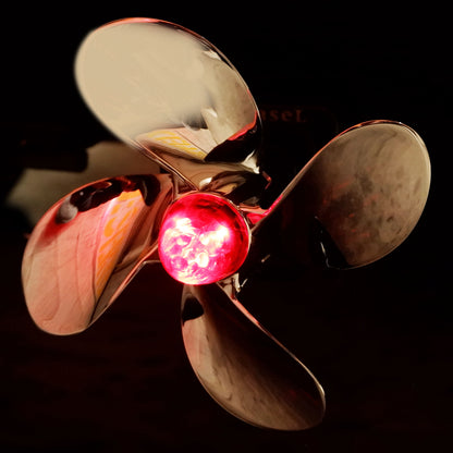 Chrome Propeller Hitch Cover with LED Brake Light and Spinning Feature
