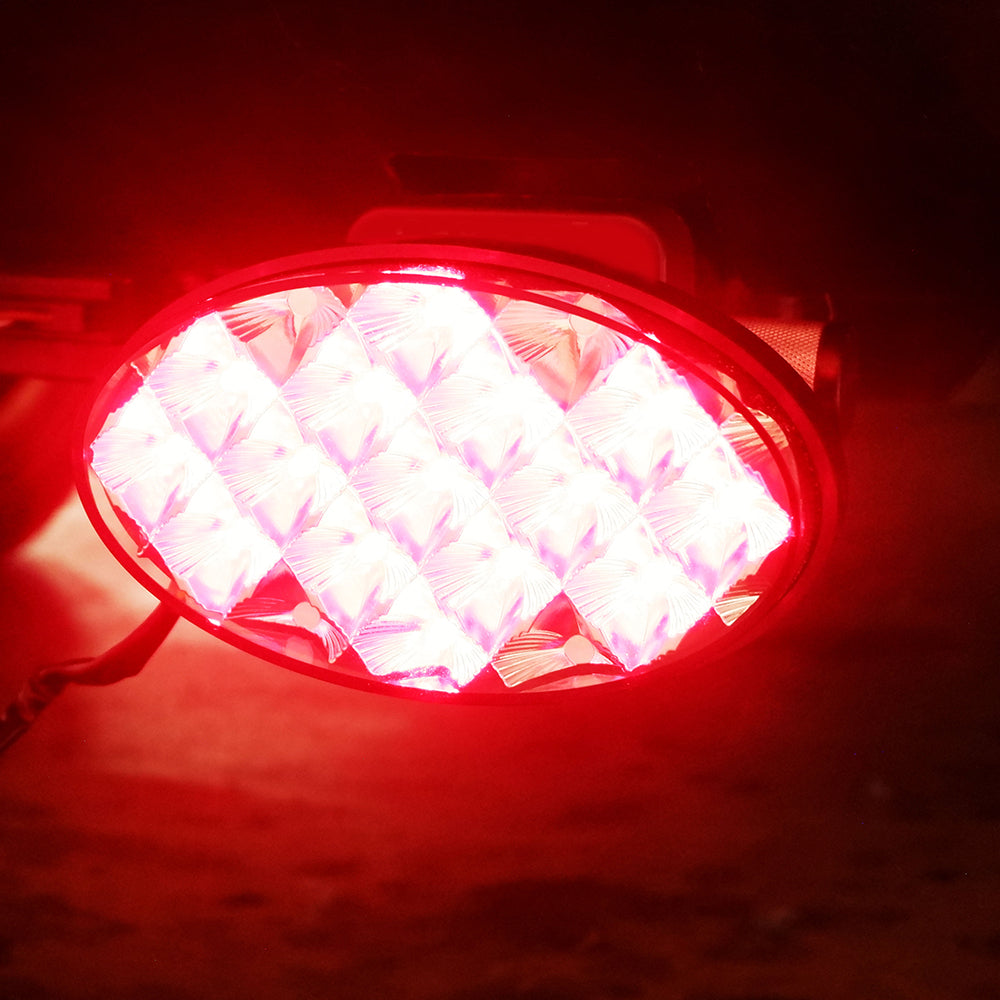 Oval LED Towbar Hitch Cover with Brake and Tail Light Function