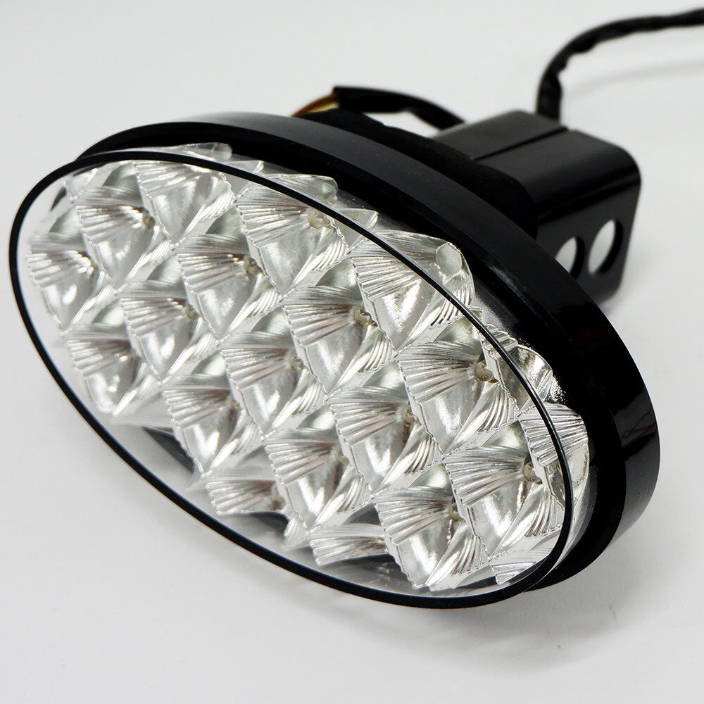 Oval LED Towbar Hitch Cover with Brake and Tail Light Function