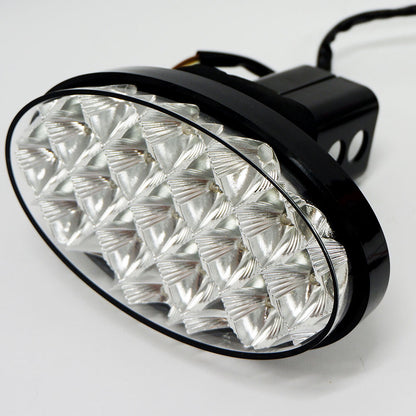 Oval LED Towbar Hitch Cover with Brake and Tail Light Function