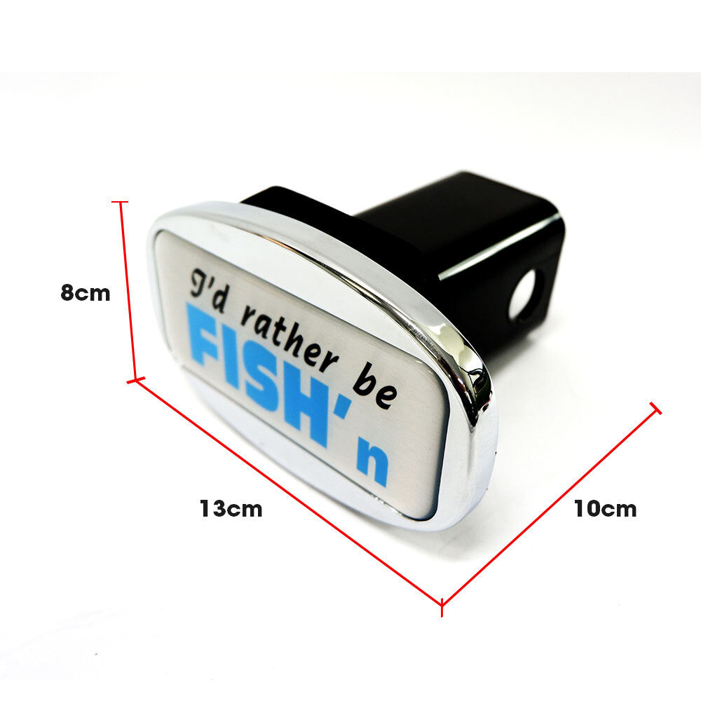 Novelty Fish Design Towbar Hitch Cover - Chrome Plated, Easy Install