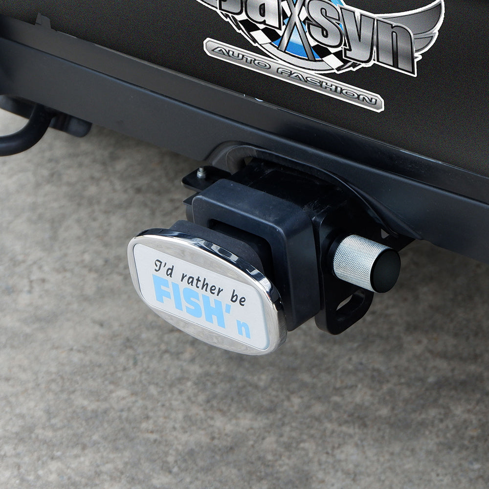 Novelty Fish Design Towbar Hitch Cover - Chrome Plated, Easy Install