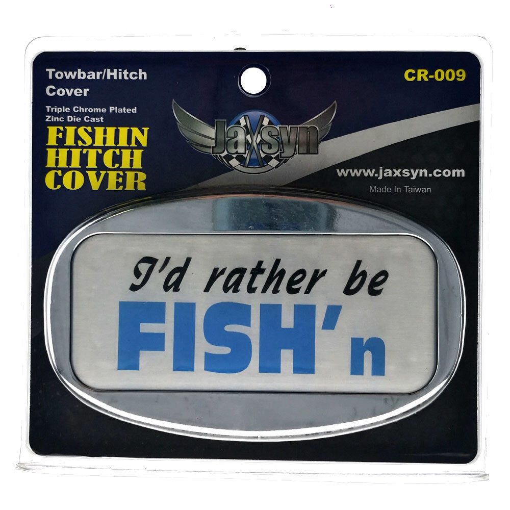 Novelty Fish Design Towbar Hitch Cover - Chrome Plated, Easy Install