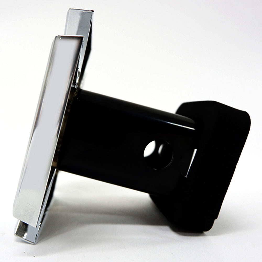 Chrome Iron Cross Towbar Hitch Cover with Foam Gasket - Easy Installation