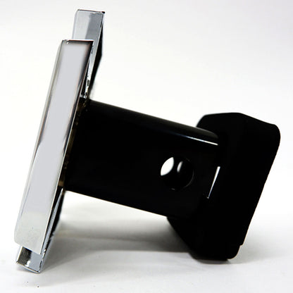 Chrome Iron Cross Towbar Hitch Cover with Foam Gasket - Easy Installation