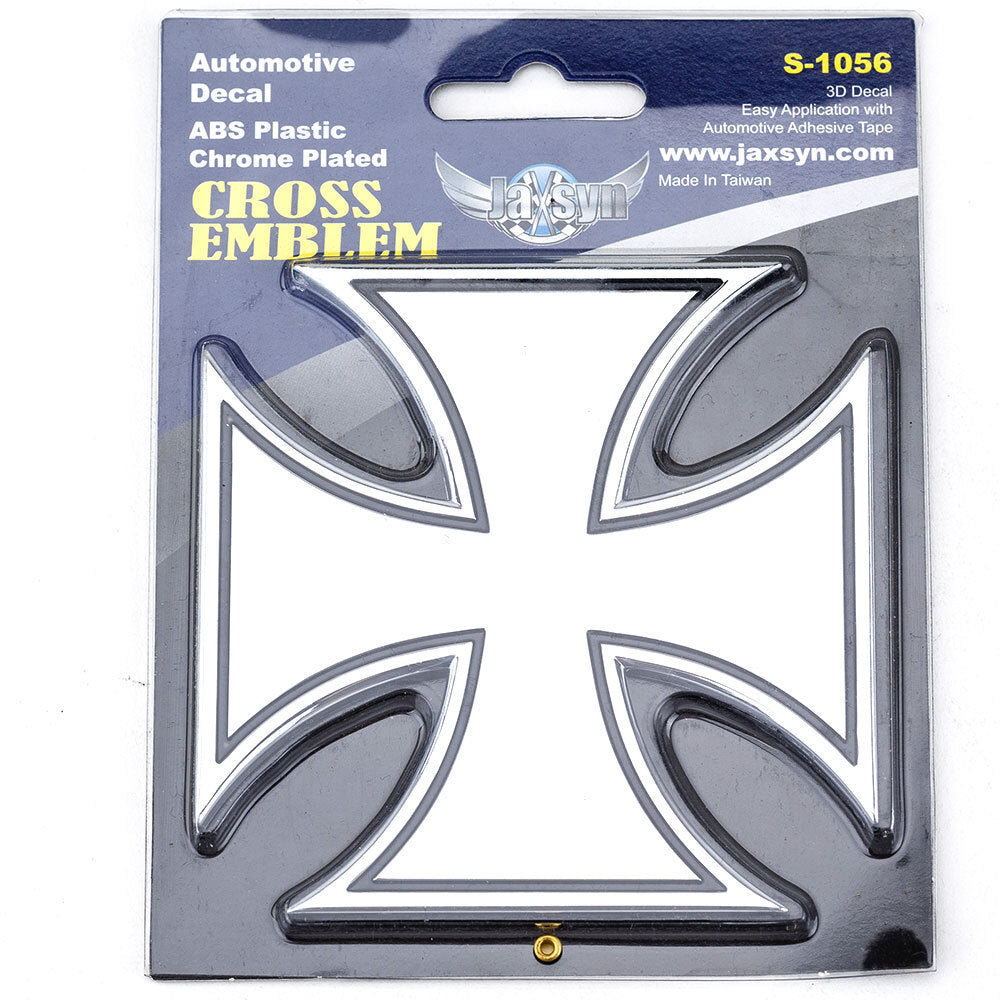 Chrome Iron Cross Towbar Hitch Cover with Foam Gasket - Easy Installation
