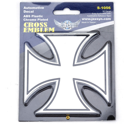 Chrome Iron Cross Towbar Hitch Cover with Foam Gasket - Easy Installation