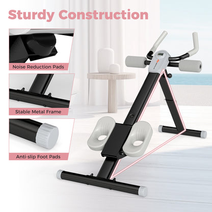 Adjustable Abdominal Trainer with Elbow Support-Black