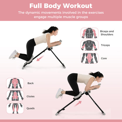 Adjustable Abdominal Trainer with Elbow Support-Black