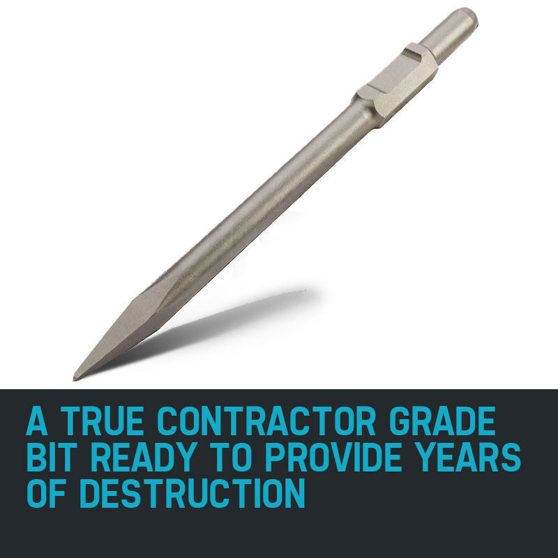 30mm Moil Point Chisel Bit for Jack Hammer, 0.4m Length, Contractor Grade