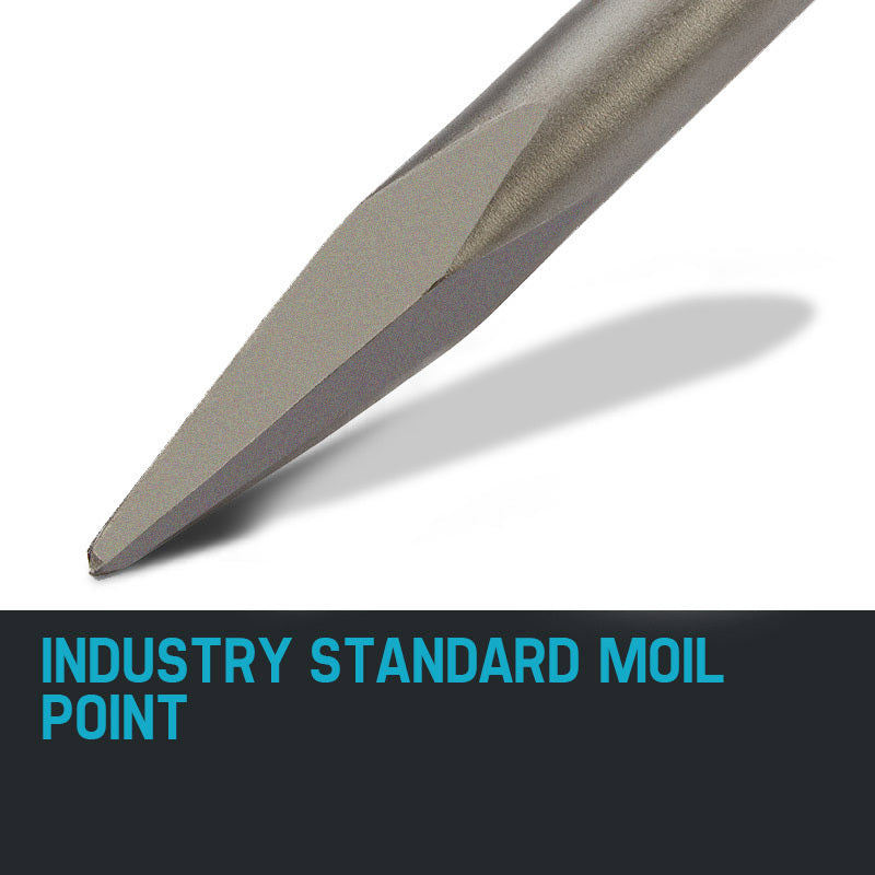 30mm Moil Point Chisel Bit for Jack Hammer, 0.4m Length, Contractor Grade