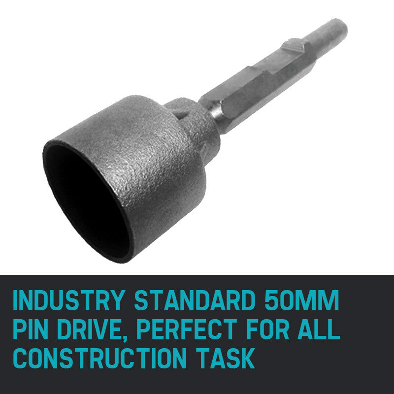 80mm Stake Driver Chisel Bit for Jackhammers - 0.28m Length, 30mm Hex Fit