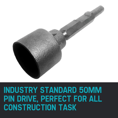 80mm Stake Driver Chisel Bit for Jackhammers - 0.28m Length, 30mm Hex Fit