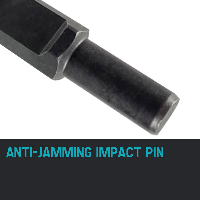 80mm Stake Driver Chisel Bit for Jackhammers - 0.28m Length, 30mm Hex Fit