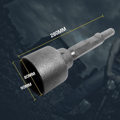 80mm Stake Driver Chisel Bit for Jackhammers - 0.28m Length, 30mm Hex Fit