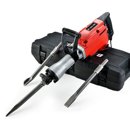 2200W Electric Demolition Jackhammer with Chisels & Carry Case - 30mm Hex